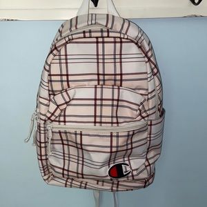 plaid champion backpack